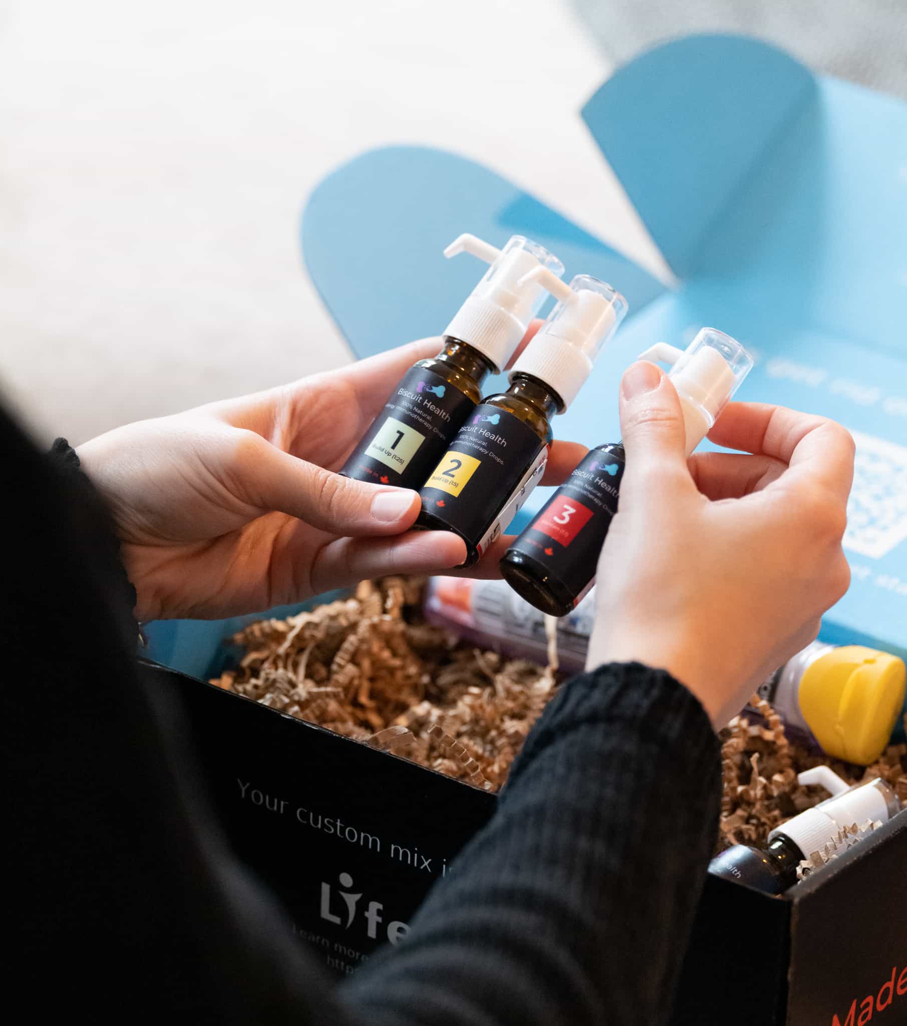 Biscuit Health immunotherapy drops β your custom treatment kit